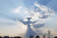 ¿La figura de un ángel en el cielo?