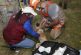 Exitoso rescate de los dos perros que cayeron al socavón en Puebla (fotos y video)