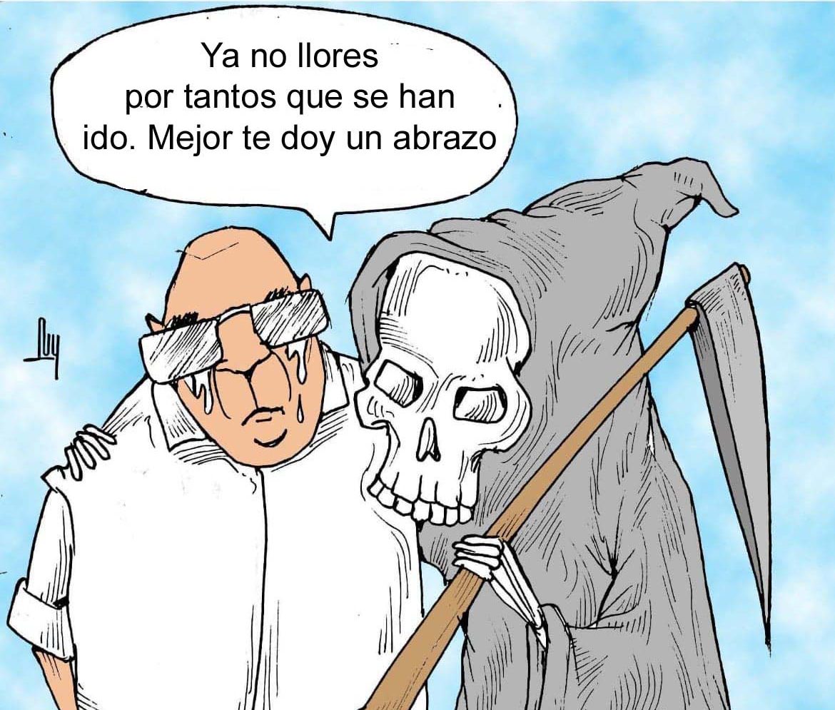 caricatura, muerte, muertos