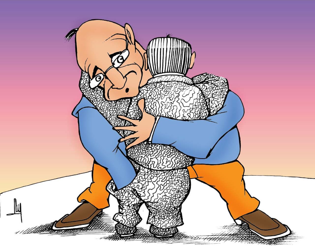 caricatura, políticos, partidos políticos