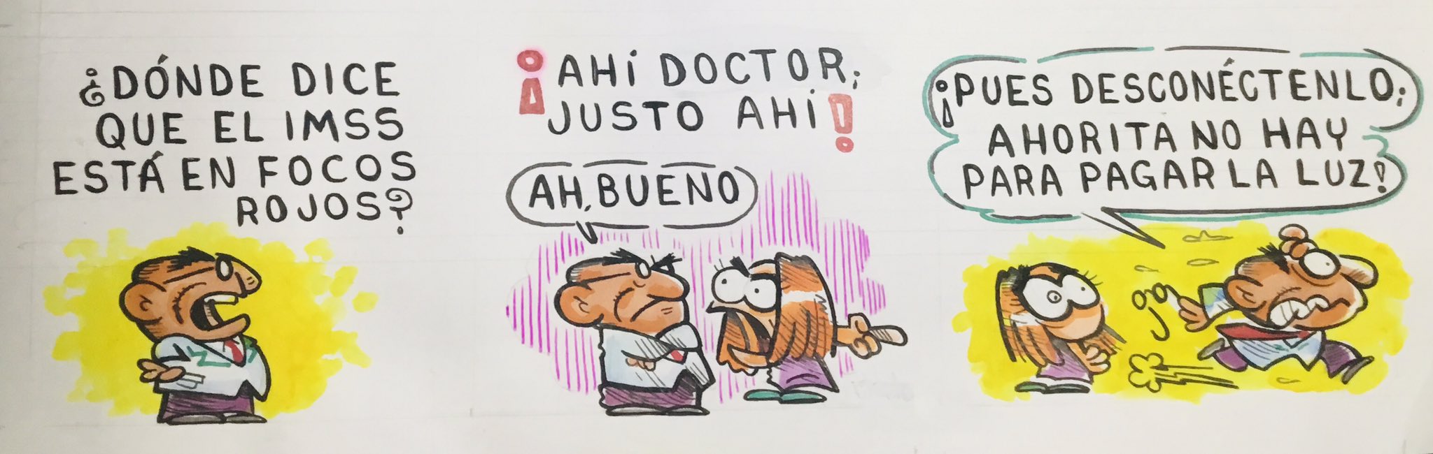 caricatura, imss