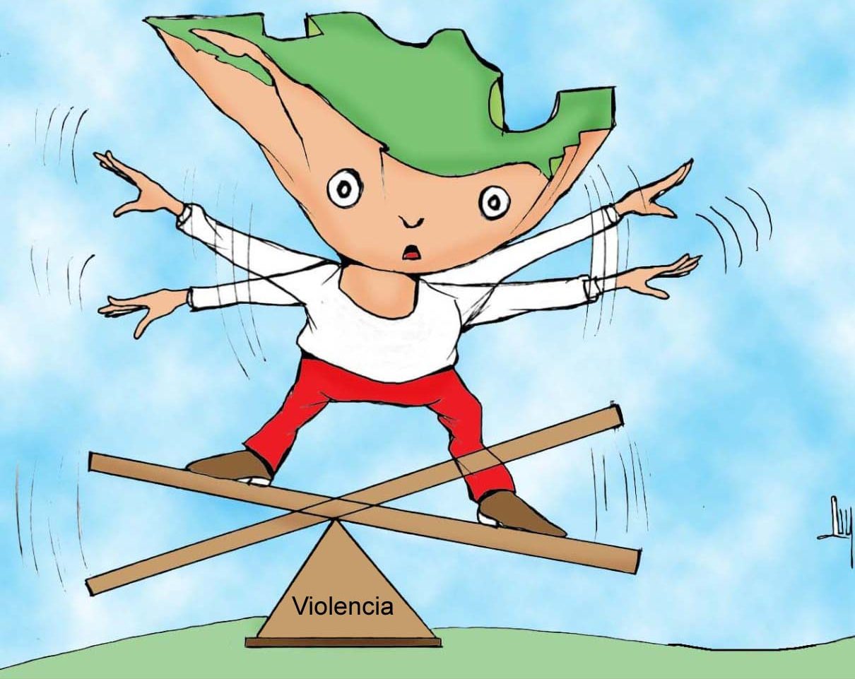 caricatura, violencia, sismos