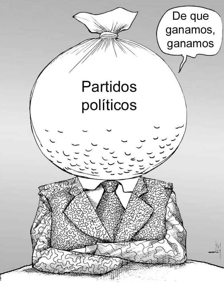 partidos políticos, caricatura, corrupción