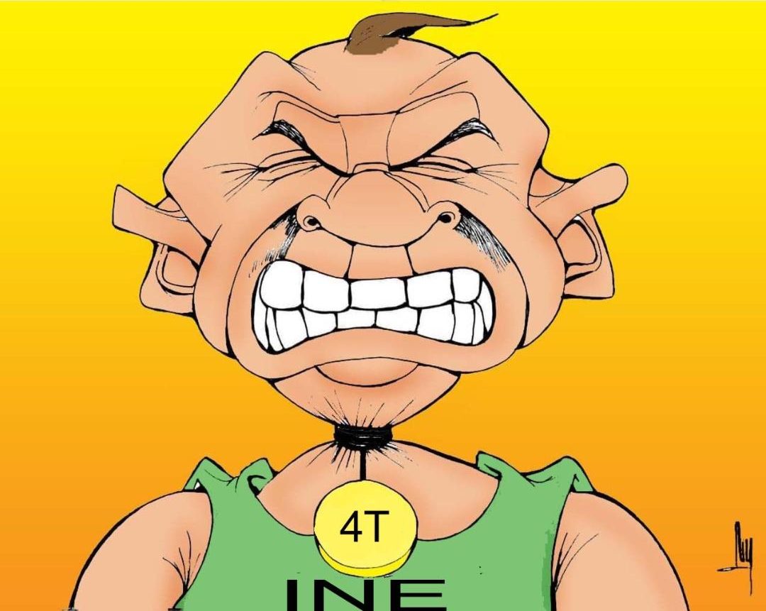 Ine, caricatura, 4 t, amlo
