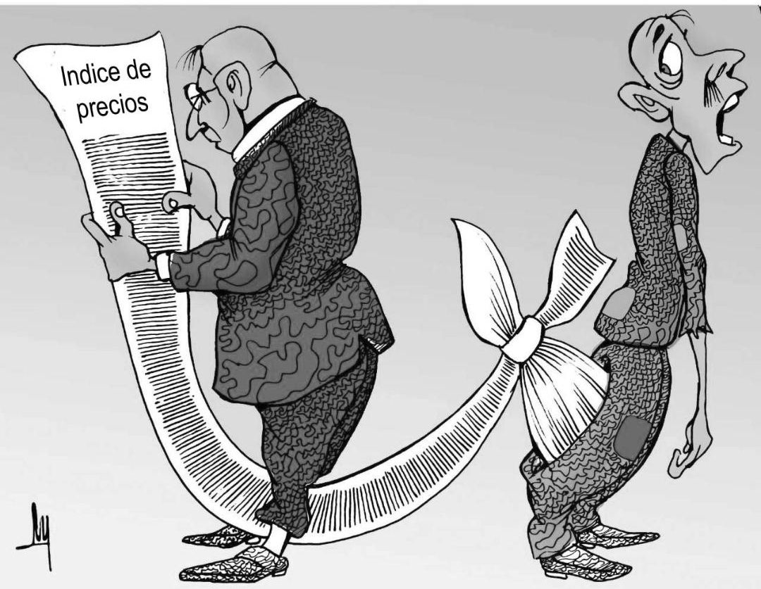 inflación, aumento de precios, caricatura