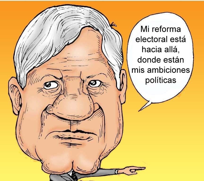 amlo, corrupción, reforma electoral, caricatura