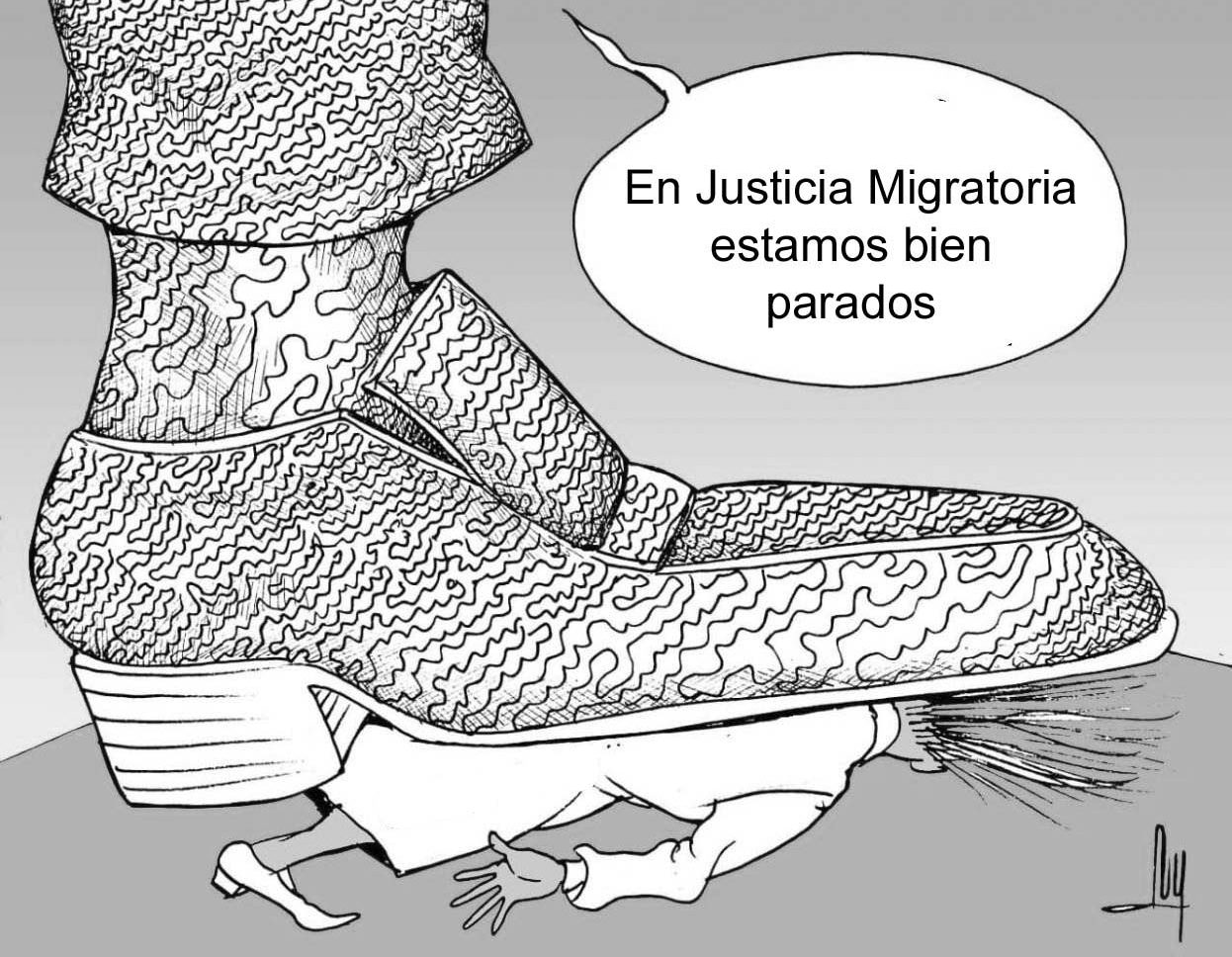 caricatura, migrantes, frontera norte