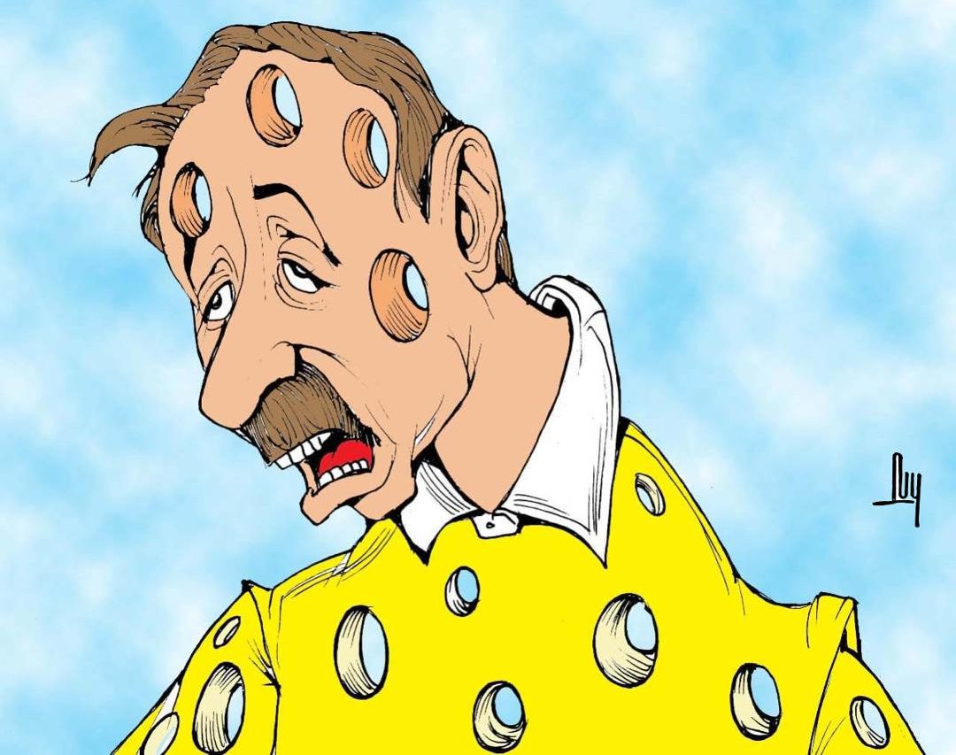 caricatura, inseguridad, violencia