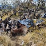 Elementos de Sedena destruyen narco campamentos en el desierto de Sonora 