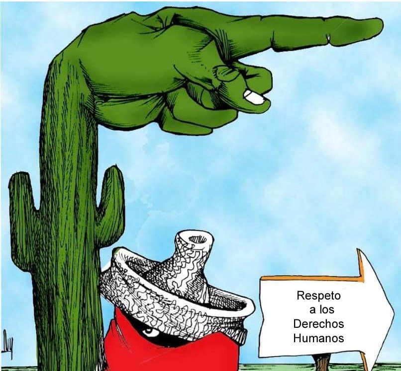 caricatura, derechos humanos, migrantes