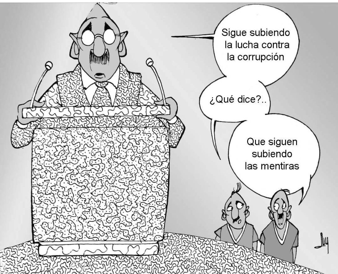caricatura, retórica, mentiras, corrupción