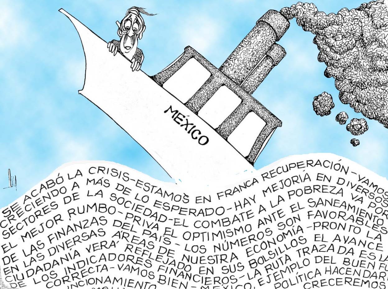 caricatura, crisis económica, méxico