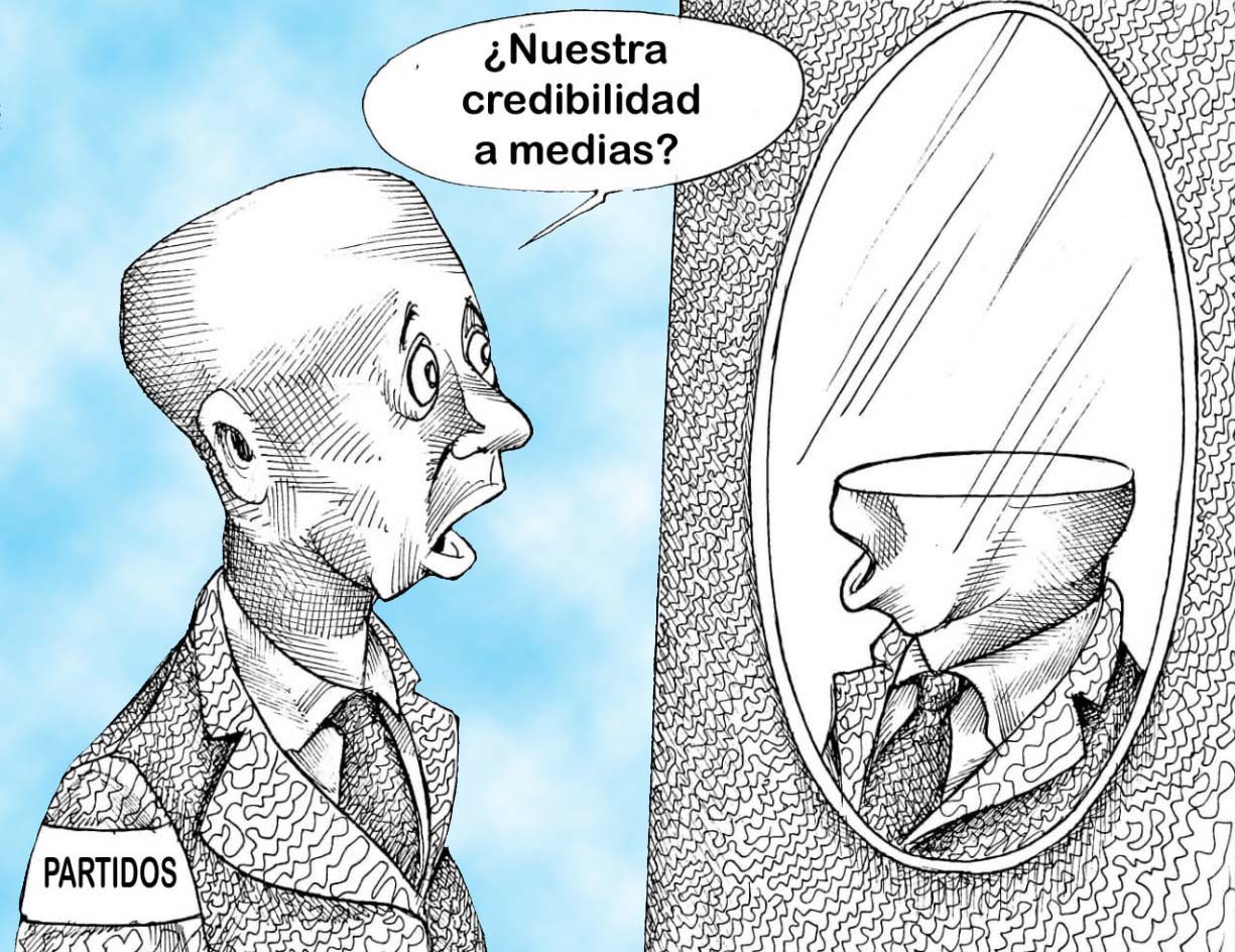 cartón, partidos políticos, corrupción