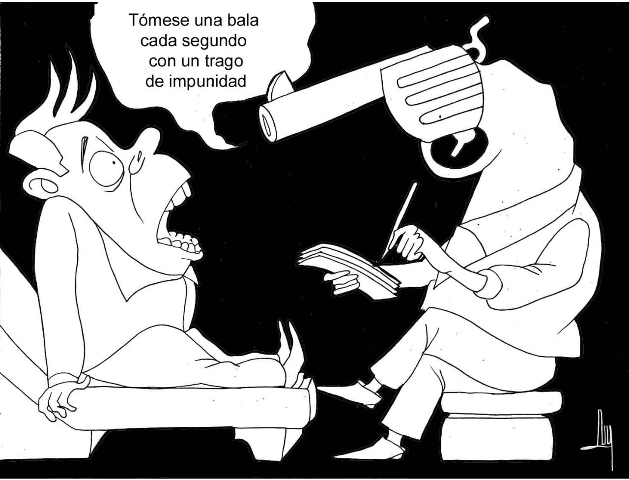 crimen organizado, criminalidad, impunidad, caricatura