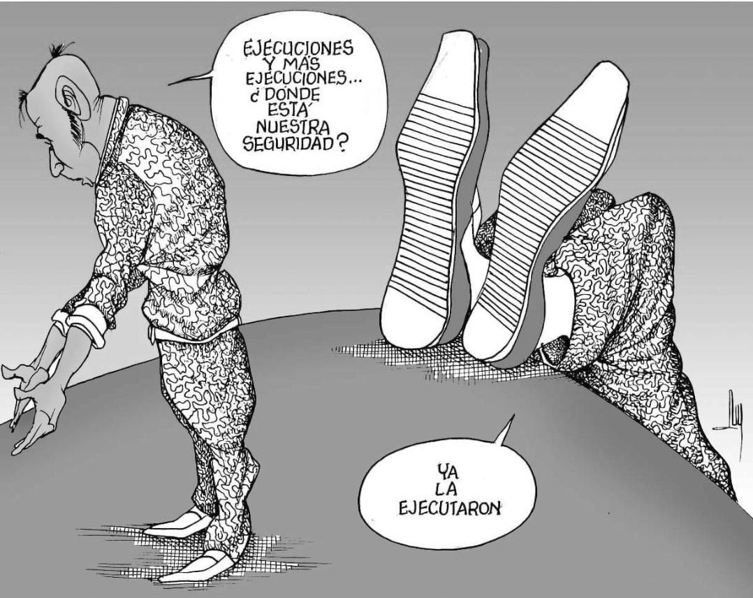 caricatura, seguridad, ejecuciones