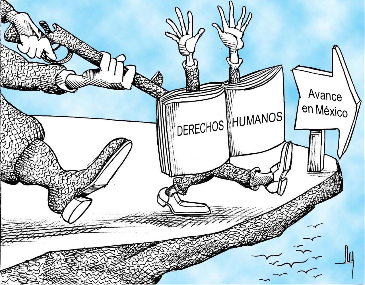 derechos humanos, caricatura