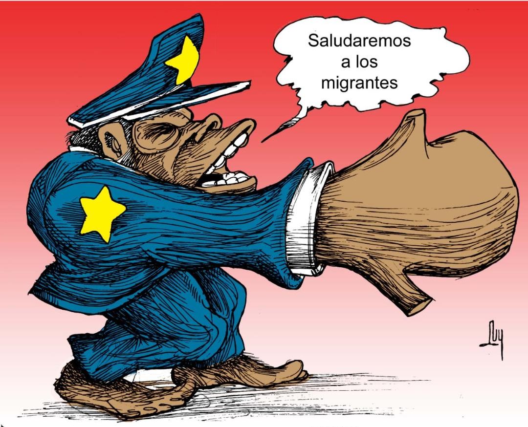 caricatura, frontera norte, migrantes