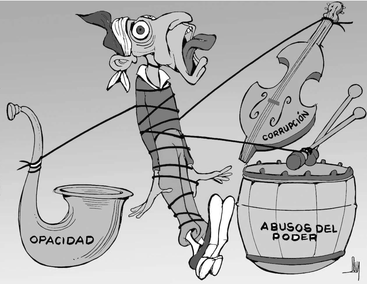 caricatura, abuso de poder, corrupción, impunidad