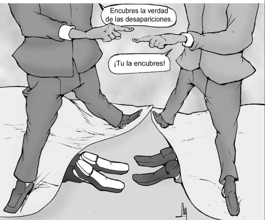 caricatura, desapariciones, justicia