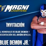 Hoy presentan en el AICM el avión oficial de Blue Demon Jr.
