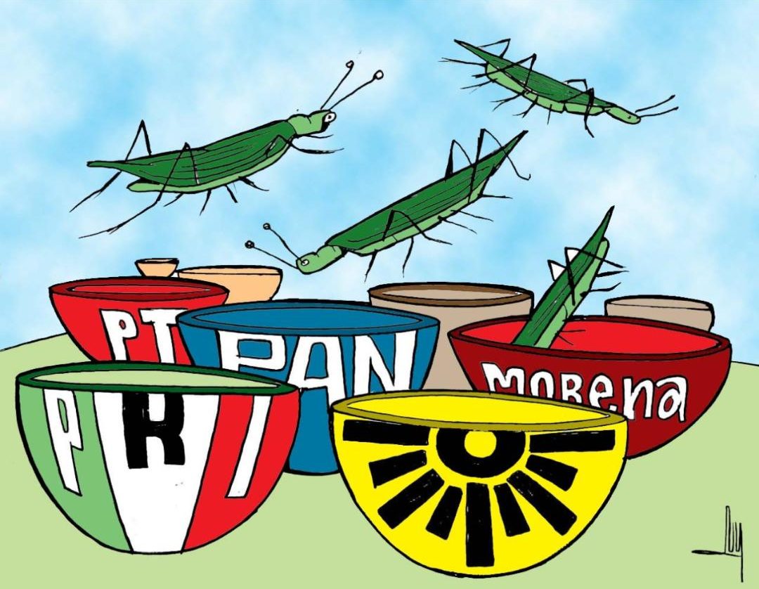 caricatura, políticos, partidos políticos, chapulines, políticos chapulines