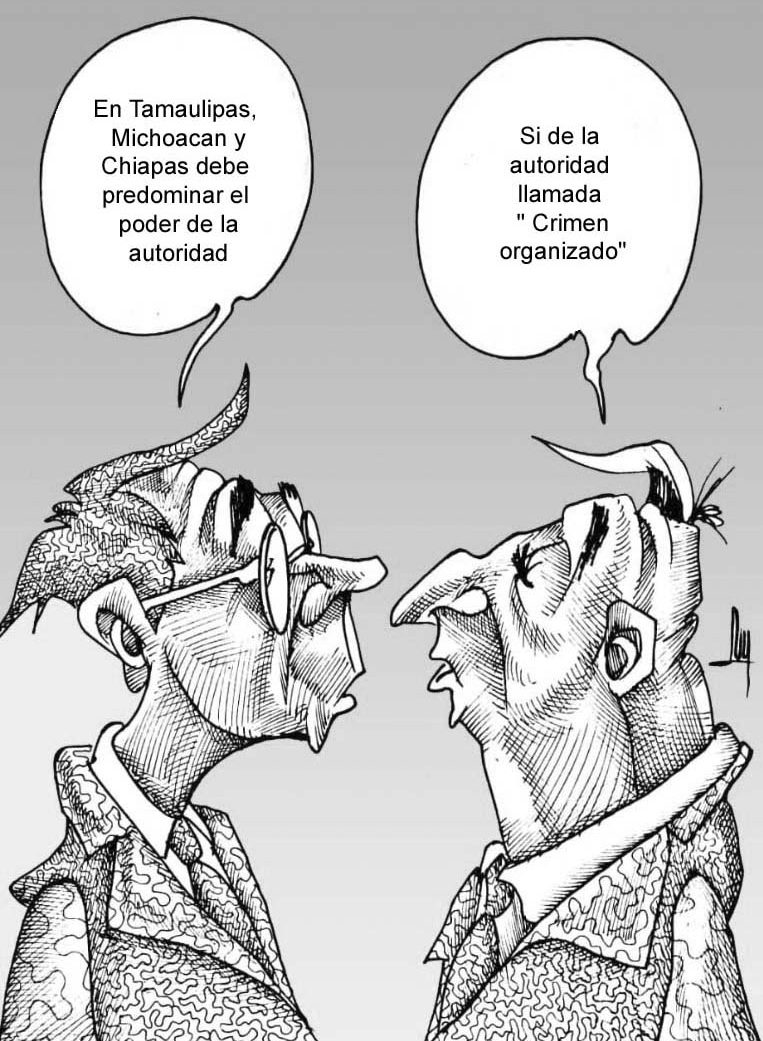 caricatura, crimen organizado, narcoestados