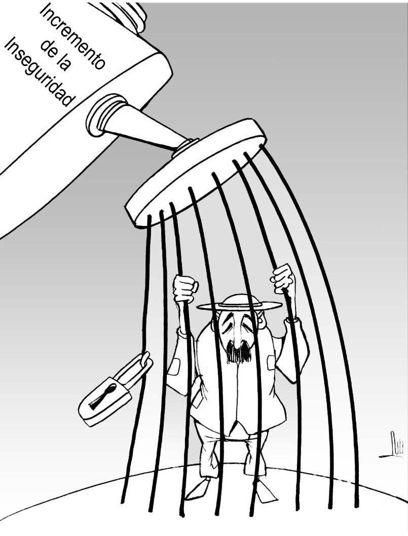 caricatura, violencia, inseguridad, criminalidad
