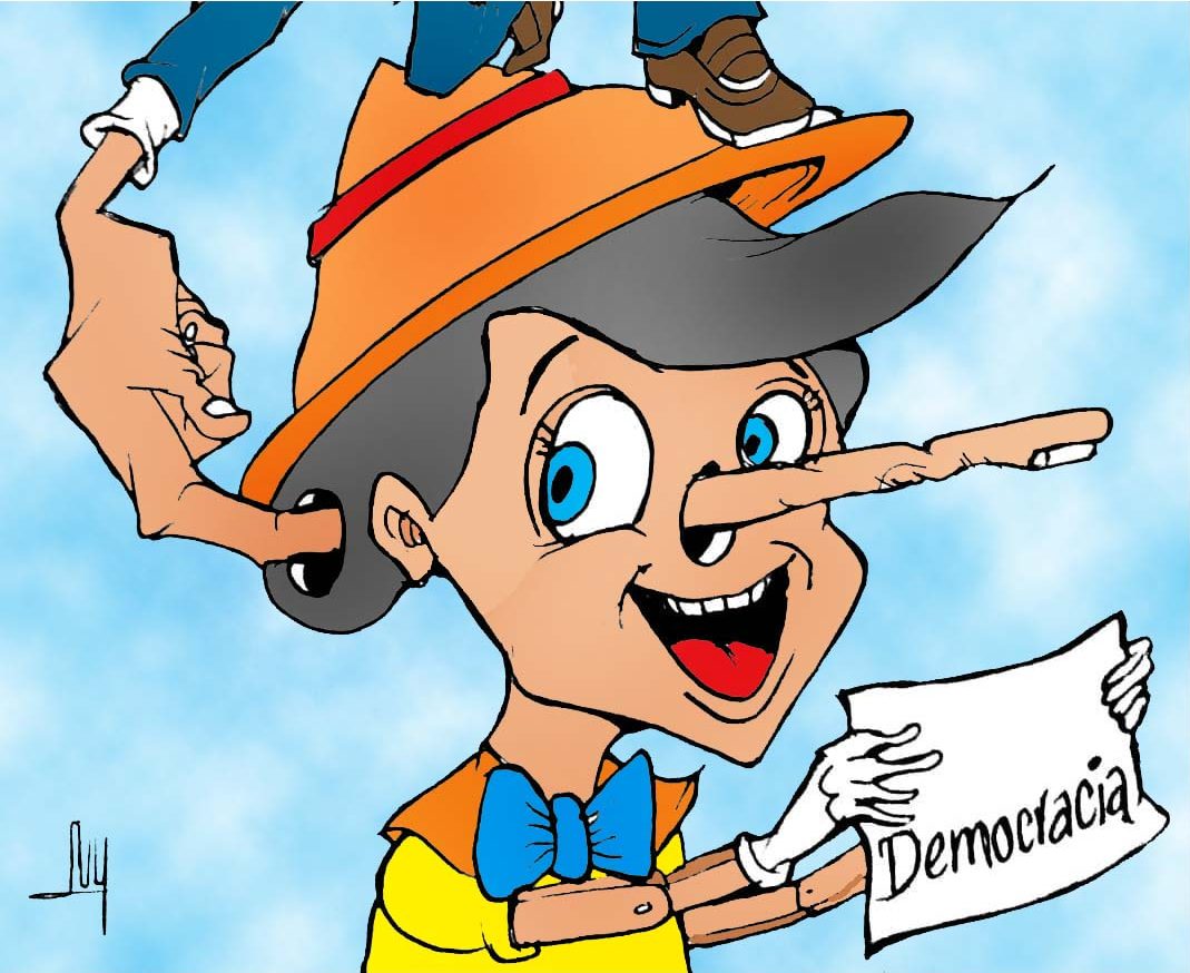 caricatura, democracia, politica, políticos