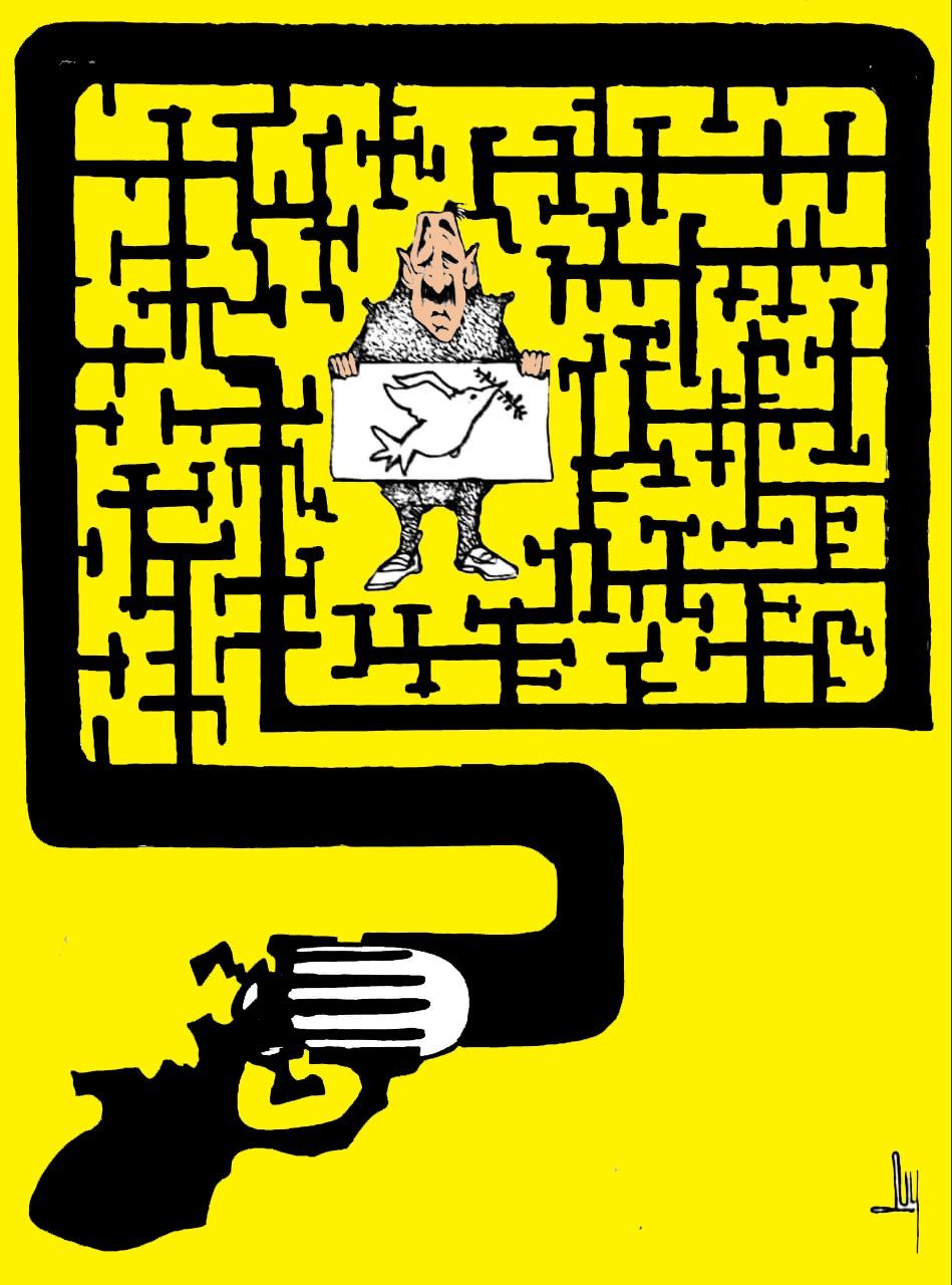 caricatura, violencia, inseguridad, criminalidad
