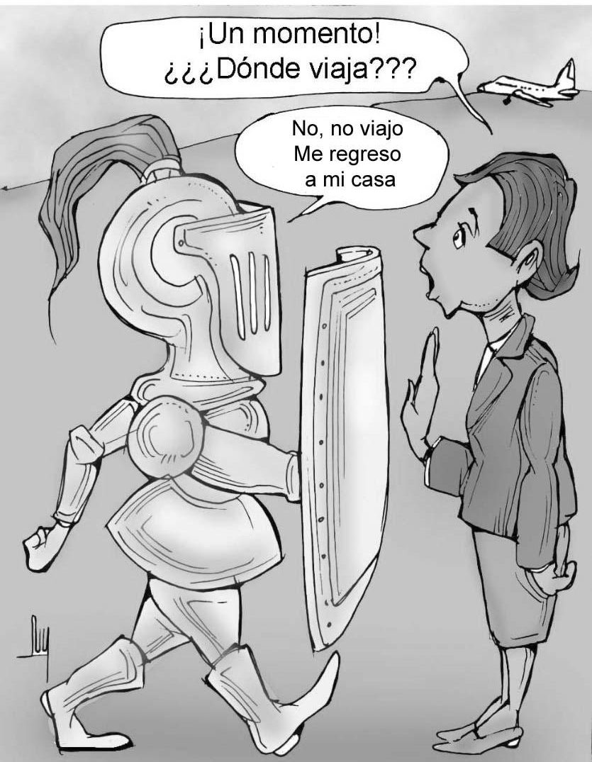 caricatura, inseguridad, violencia