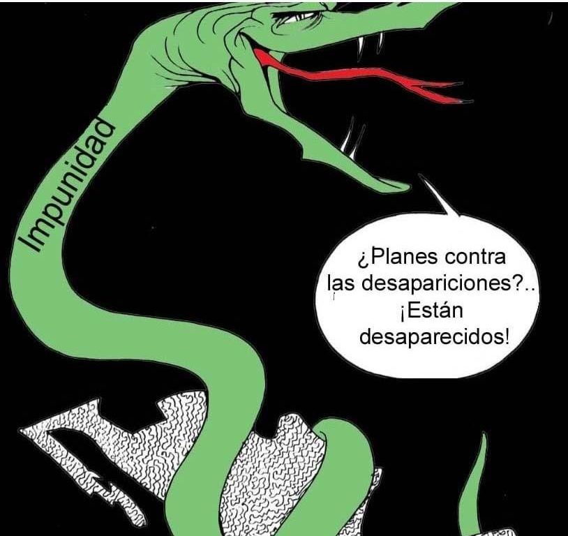 caricatura, desapariciones forzadas, impunidad