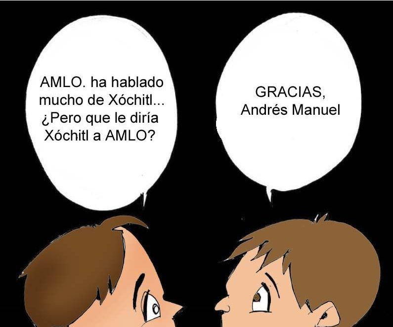 caricatura, amlo, xóchitl gálvez