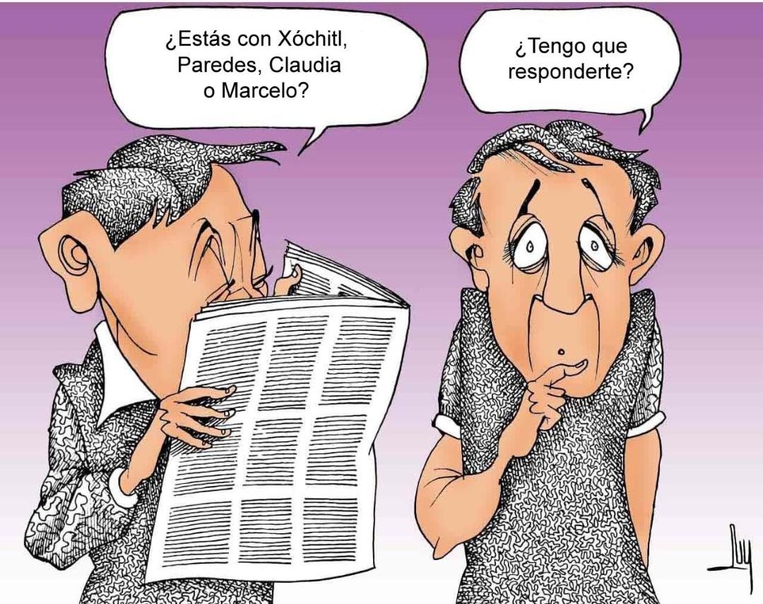 elecciones, caricatura, ebrard, xóchitl gálvez, sheinbaum