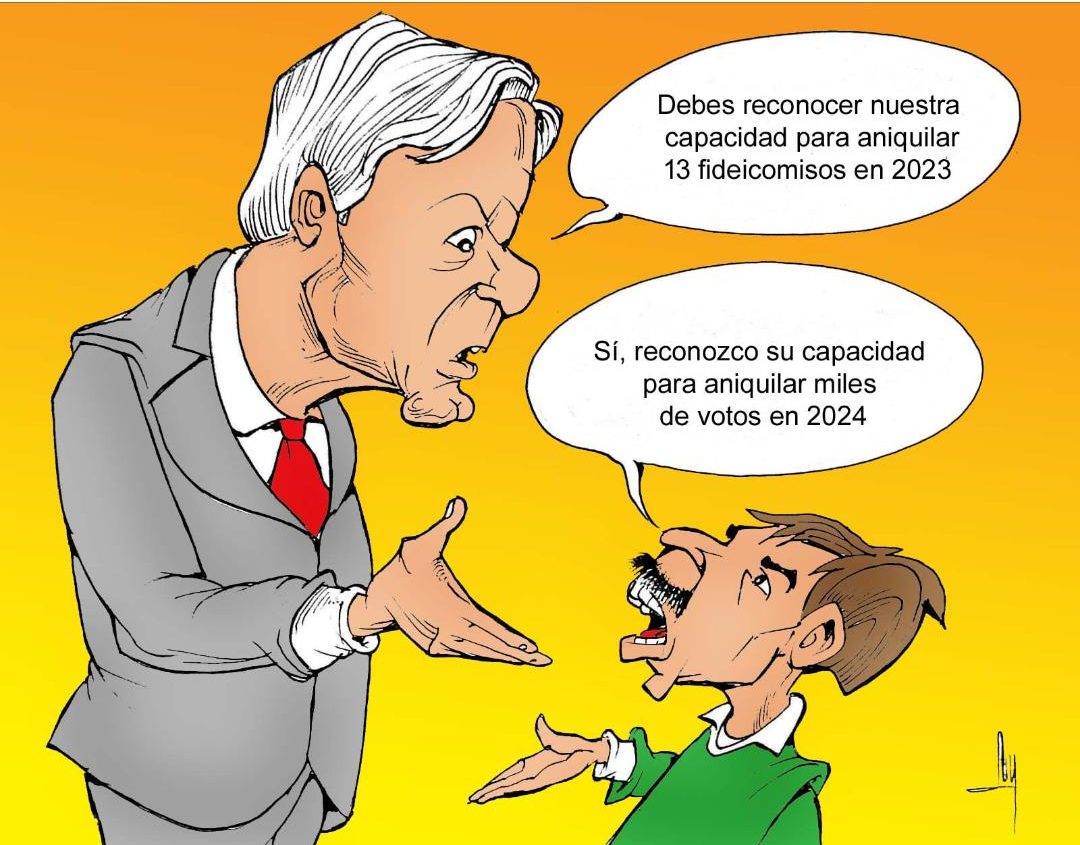 caricatura, fideicomisos, scjn, amlo