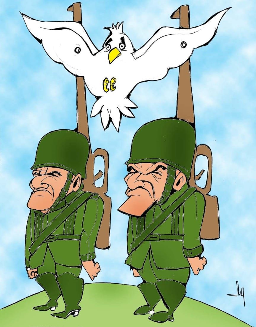 caricatura, militarización