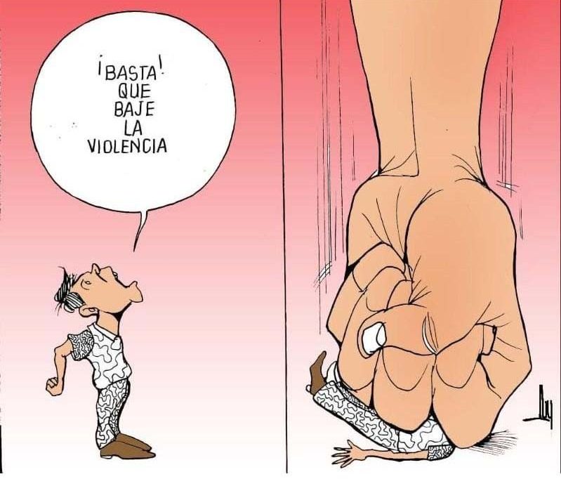 violencia, inseguridad, crimen organizado, caricatura