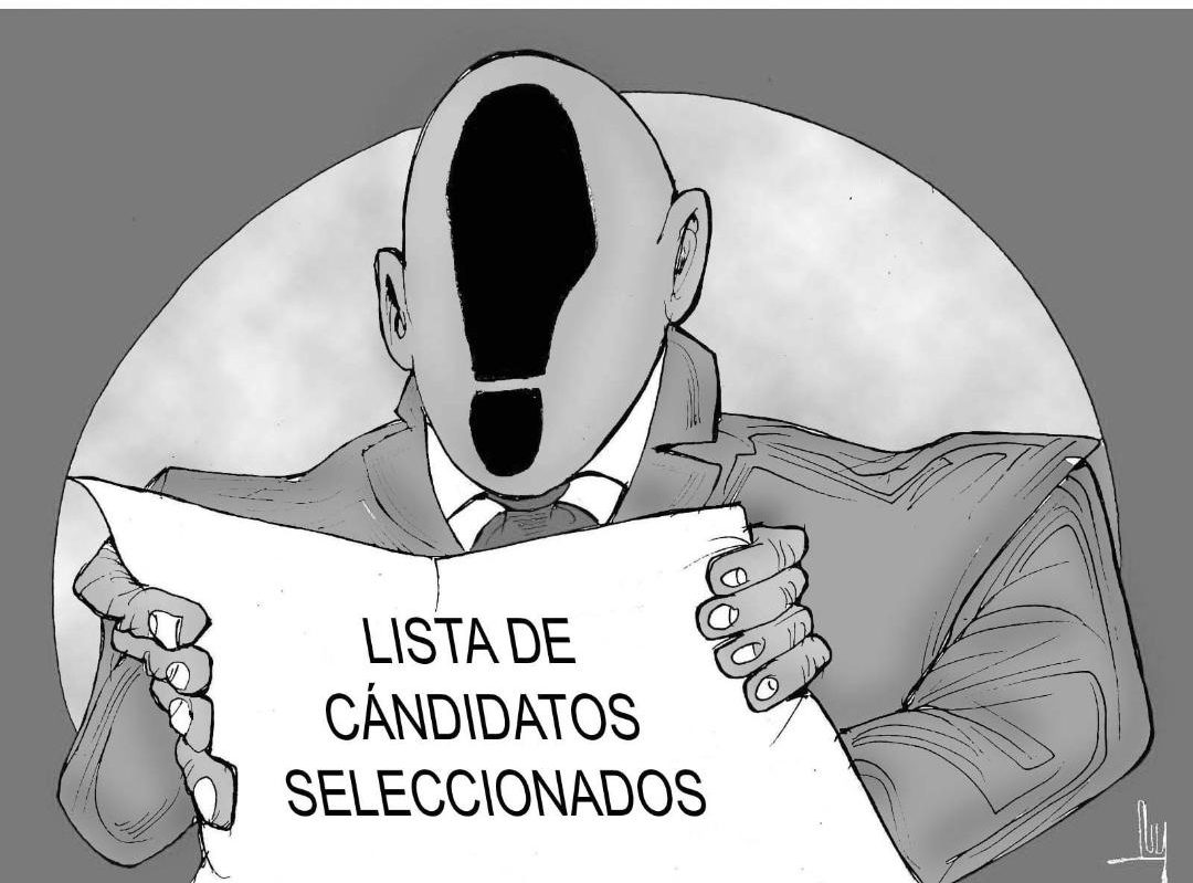 caricatura, morena, corcholatas