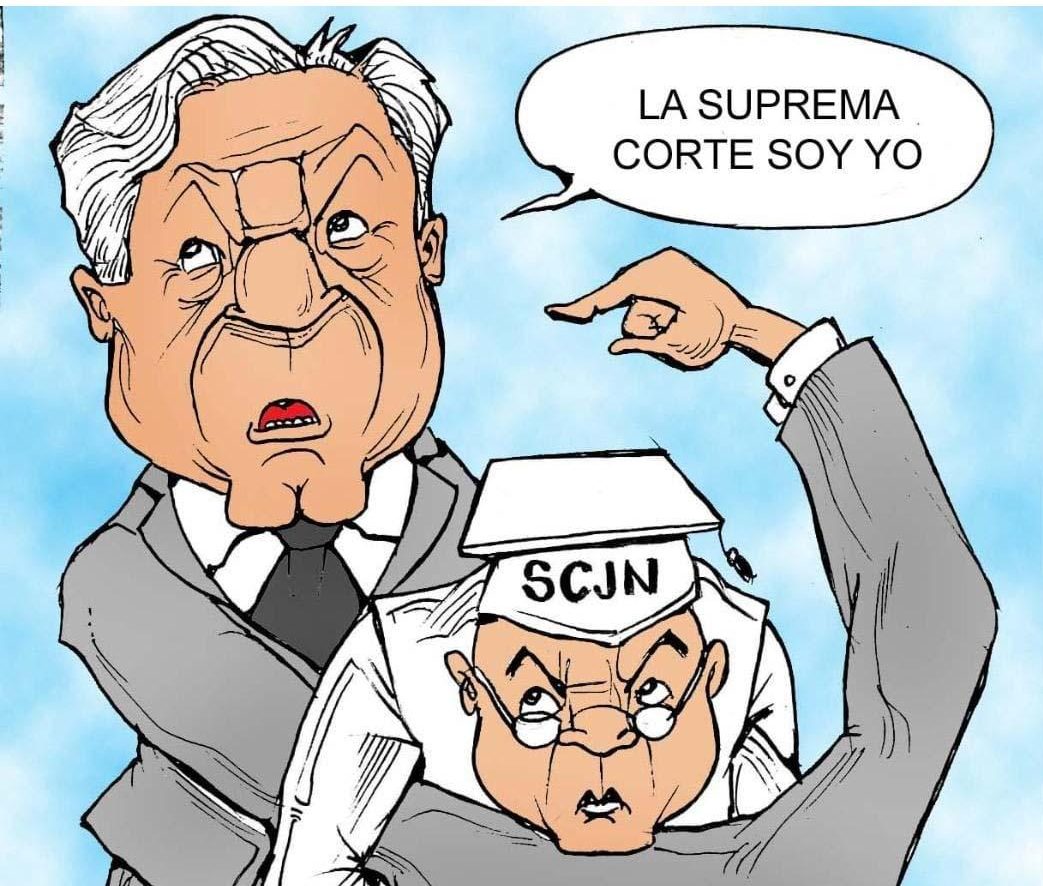 caricatura, amlo, scjn, ministros, poder judicial