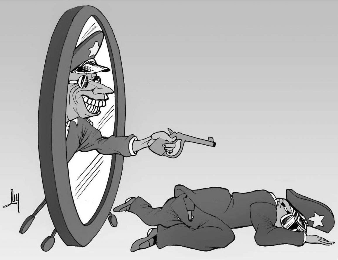 caricatura, violencia, inseguridad, crimen organizado