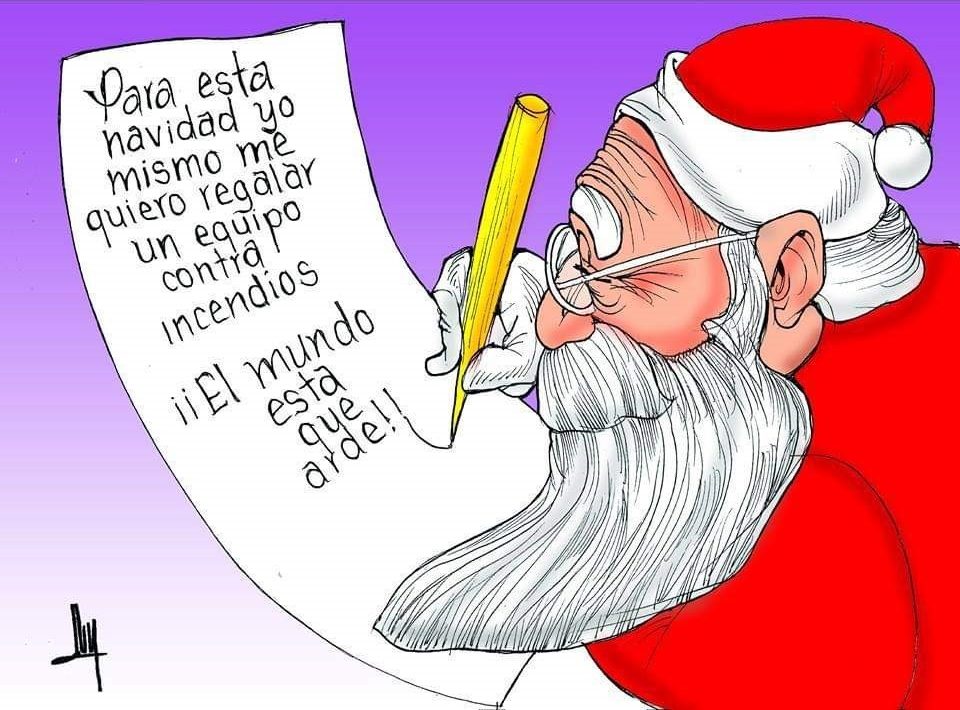 caricatura, santa Clos, navidad