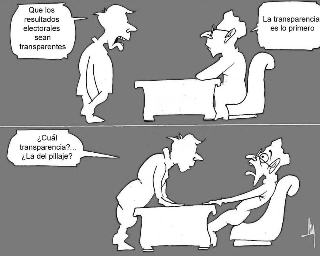 caricatura, corrupción, pillaje