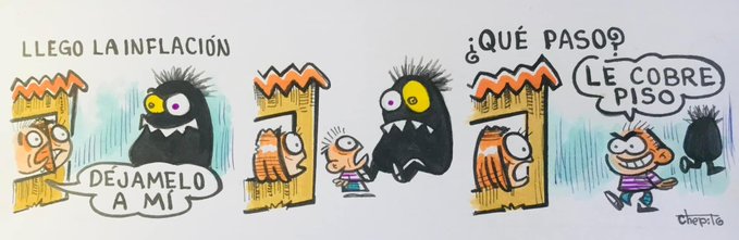caricatura, inflación, derecho de piso