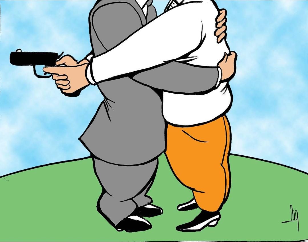 caricatura, inseguridad, violencia, crimen organizado, abrazos