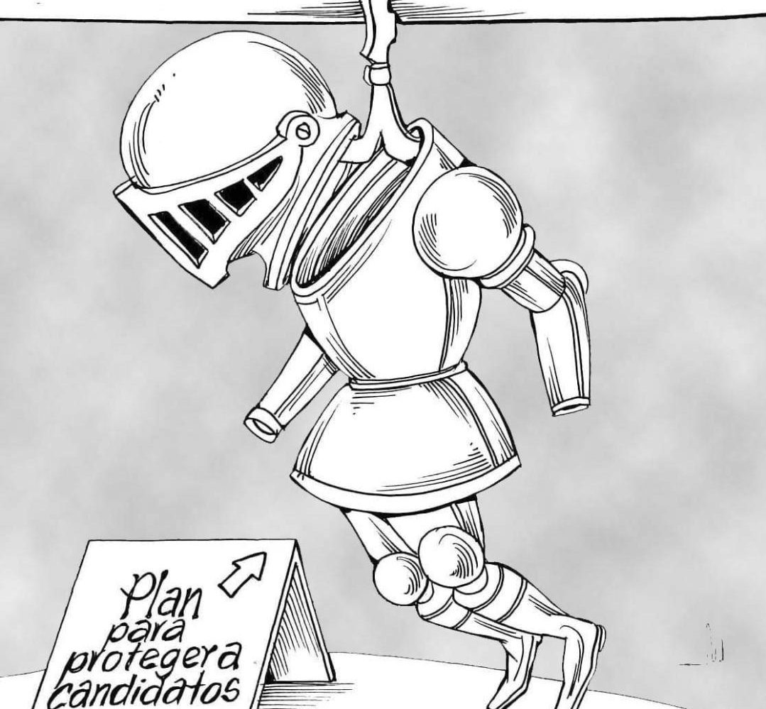 caricatura, elecciones, candidatos, violencia, inseguridad
