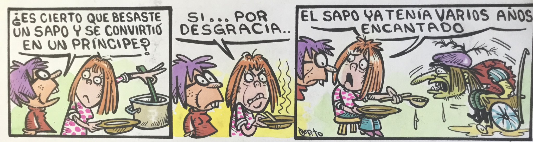 caricatura, sapo, magia, cuento