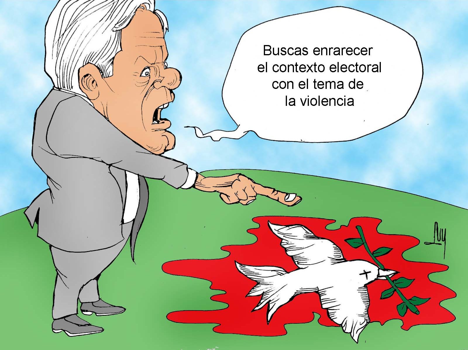 caricatura, amlo, elecciones, violencia, inseguridad