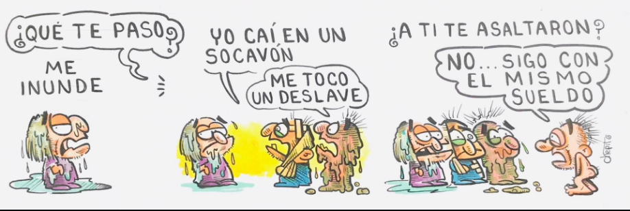 caricatura, sueldo, salario, pobreza
