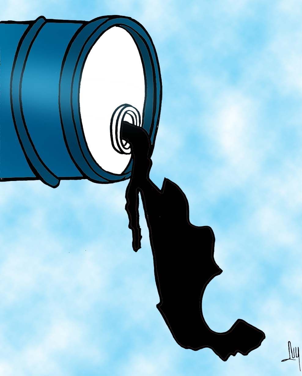 derrame petrolero, caricatura