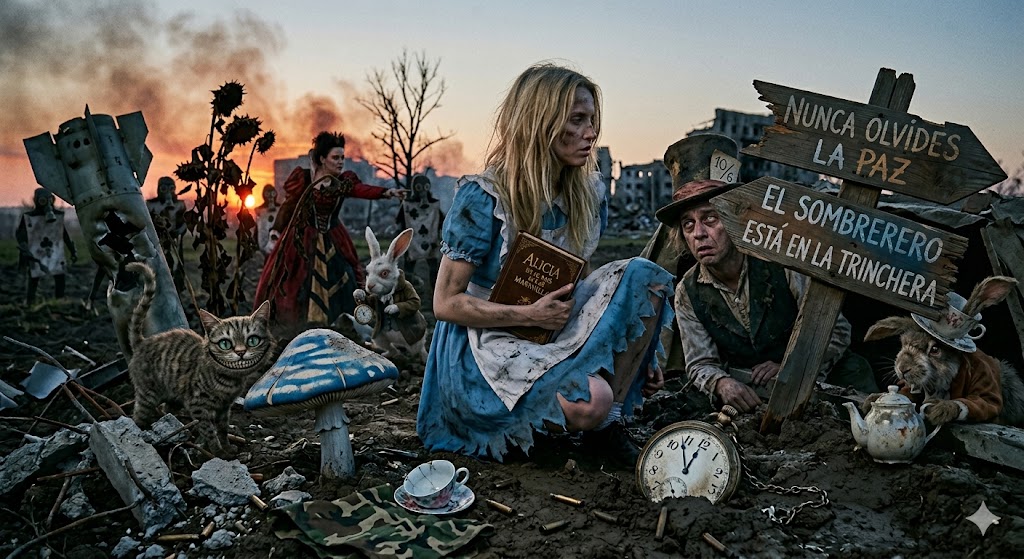 ALICIA EN EL PAÍS, GUERRA/ gemini