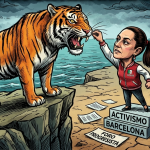 Jalarle los bigotes al 'tigre' Trump: El peligroso activismo de Sheinbaum en España